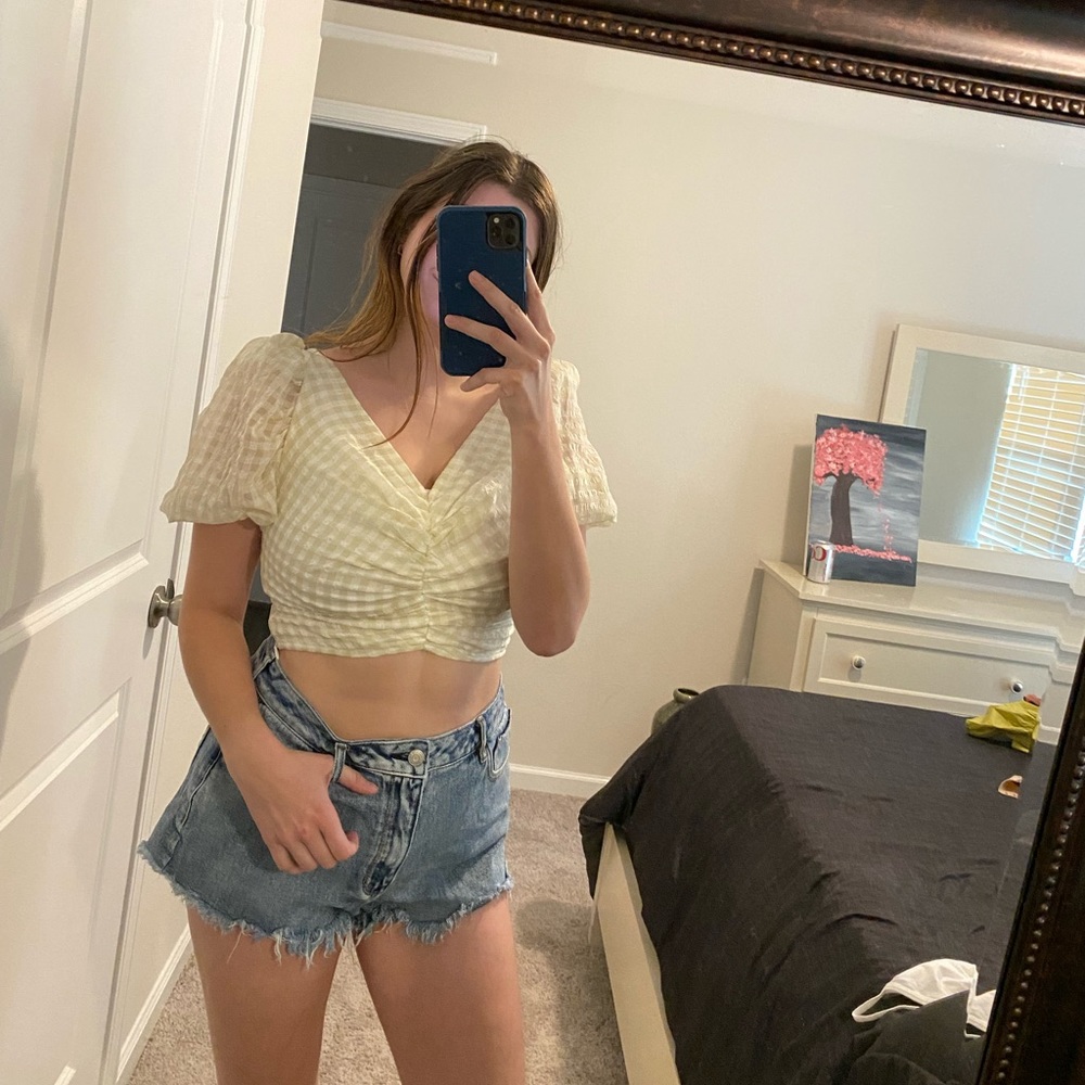 Womens crop top blouse